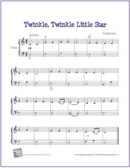Twinkle Twinkle Little Star - Sheet Music 